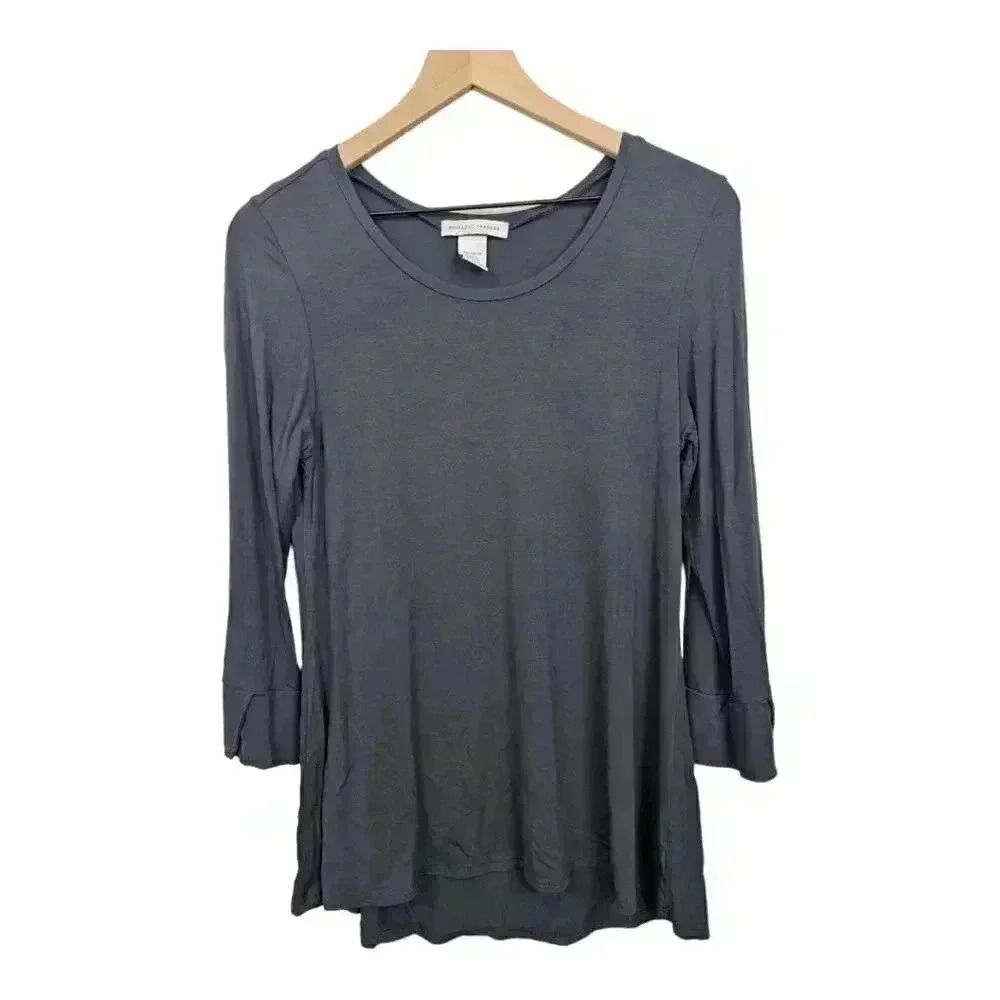 Nomadic Traders Gray Tunic, Womens S, 3/4 Length Sleeves